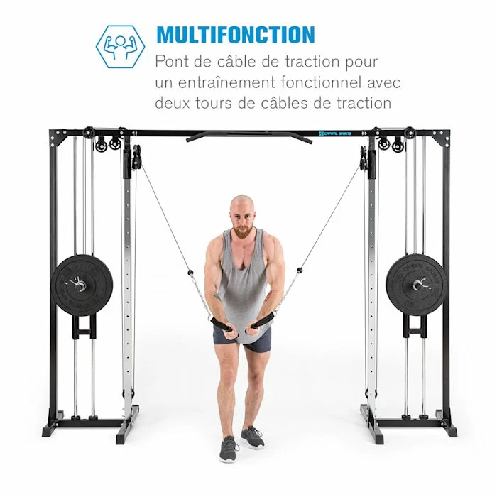 Budget 😍 Capital Sports Appareils à Charge Guidée Cable Power Cage De Traction 🛒 2 Budget 😍 Capital Sports Appareils à Charge Guidée Cable Power Cage De Traction 🛒 – Image 2