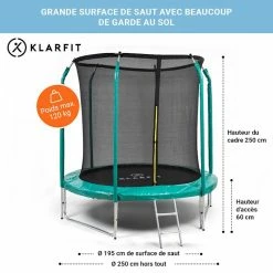 Remise 🌟 KLARFIT Trampolines Trampoline Jumpstarter ❤️ -Vetements-de-sport Soldes Magasin 10034798 FR 0006 usp