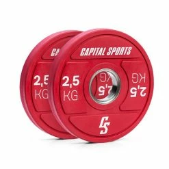 Tout neuf ✨ Capital Sports Disques Pour Haltère Nipton 2021 Disques De Poids Bumper Plate | 2 X 2,5 Kg | Ø 54 Mm | Caoutchouc Dur 🎉