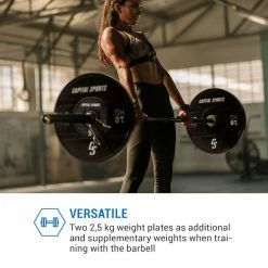 Meilleure vente 😀 Capital Sports Disques Pour Haltère Elongate 2020 Bumper Plates 🎉 -Vetements-de-sport Soldes Magasin 10035161 uk 0003 logo CS Elongate 2020 Gewichtsplatte 2 5kg 2pcs set