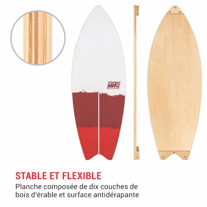 Nouveau 💯 BoarderKING Planches D'équilibre Indoorboard Wave Planche D'équilibre + Tapis + Rouleau ❤️ 3 Nouveau 💯 BoarderKING Planches D'équilibre Indoorboard Wave Planche D'équilibre + Tapis + Rouleau ❤️ – Image 3