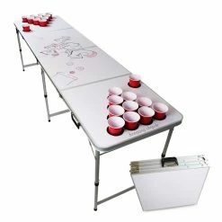 Nouveau 🧨 BeerCup Tables Beer Pong Set Table De Beer Pong Backspin White DIY 🎁