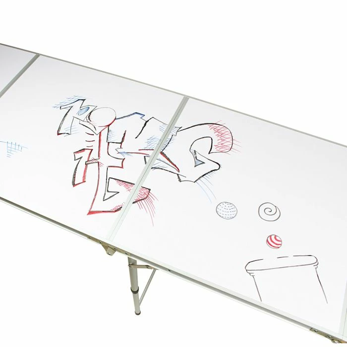 Nouveau 👏 BeerCup Tables Beer Pong Set Table De Beer Pong Backspin White DIY 😉 3 Nouveau 👏 BeerCup Tables Beer Pong Set Table De Beer Pong Backspin White DIY 😉 – Image 3