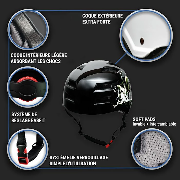 Meilleure affaire 😉 Skullcap Casques Asque De Skate Et De Vélo ✔️ 3 Meilleure affaire 😉 Skullcap Casques Asque De Skate Et De Vélo ✔️ – Image 3