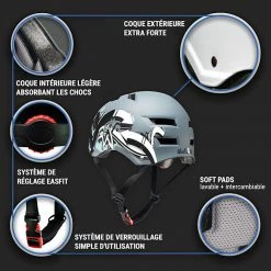 Meilleur prix 😍 Skullcap Casques Asque De Skate Et De Vélo 🔔 -Vetements-de-sport Soldes Magasin 10039126 fr 0003 logo