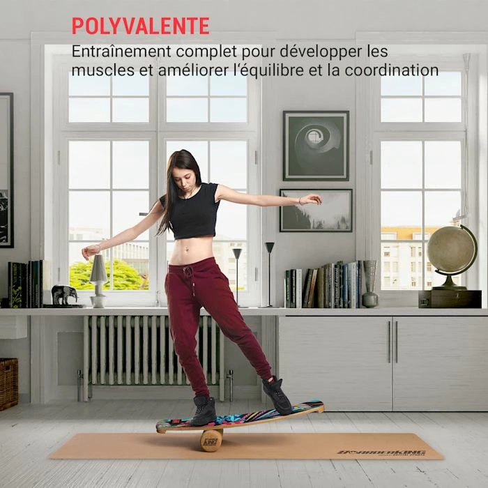 Le moins cher 🔥 BoarderKING Planches D'équilibre Indoorboard Curved Planche D'équilibre 🎁 2 Le moins cher 🔥 BoarderKING Planches D'équilibre Indoorboard Curved Planche D'équilibre 🎁 – Image 2