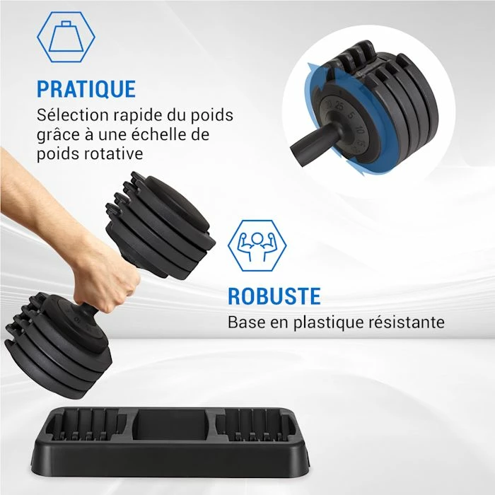 Vente flash 😍 Capital Sports Haltères Haltère Court Réglable Delo 25 Kg 💯 3 Vente flash 😍 Capital Sports Haltères Haltère Court Réglable Delo 25 Kg 💯 – Image 3