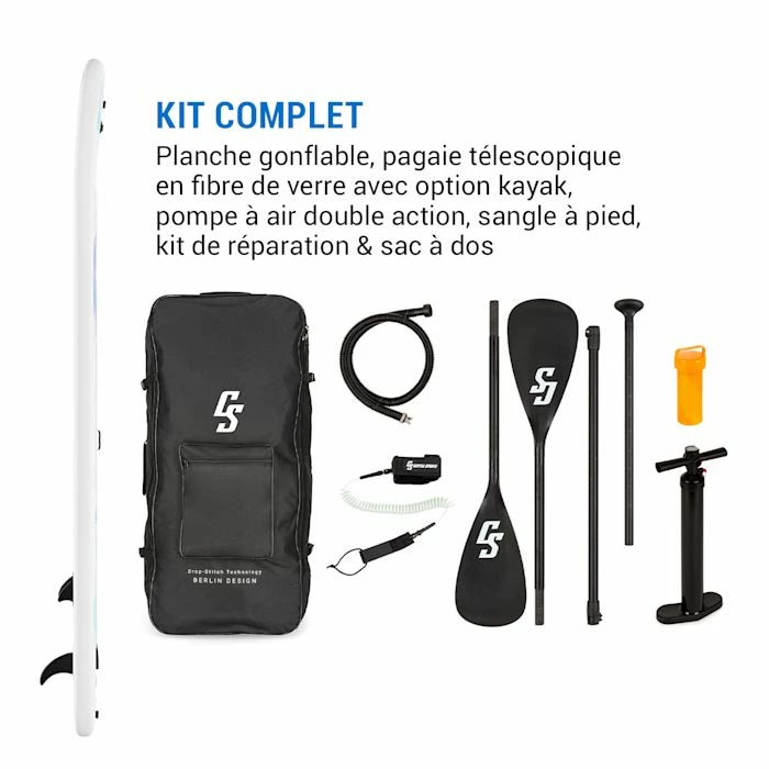 Bon marché 🎁 Capital Sports Planche De Paddle SUP Kipu Allrounder Tandem Planche à Pagaie Gonflable ✔️ 2 Bon marché 🎁 Capital Sports Planche De Paddle SUP Kipu Allrounder Tandem Planche à Pagaie Gonflable ✔️ – Image 2